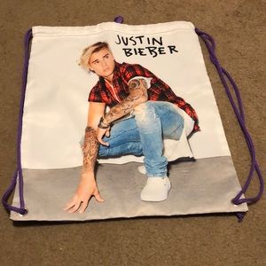 Justin Bieber drawstring bag